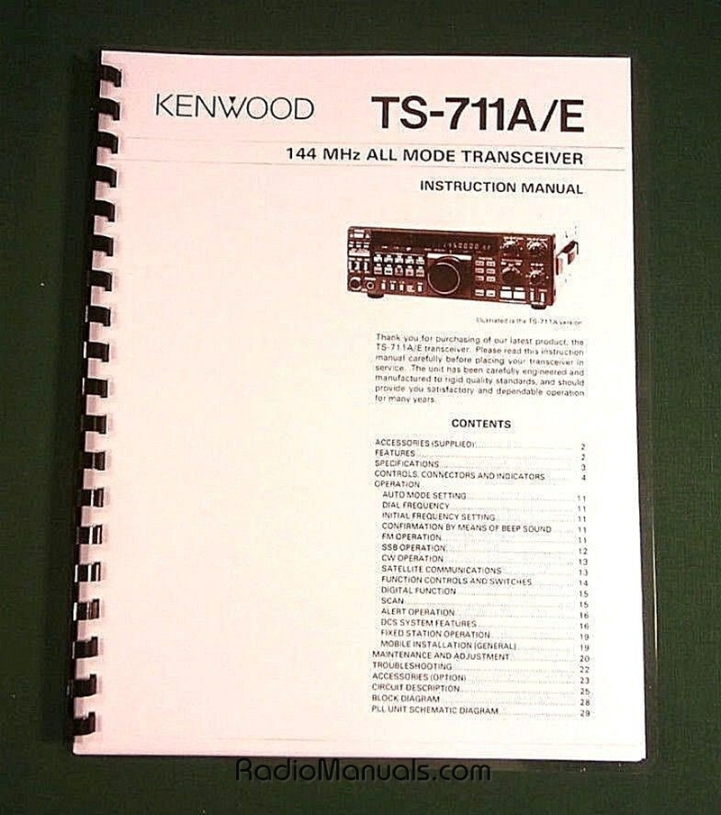 Kenwood TS-711A/E Instruction Manual - Click Image to Close